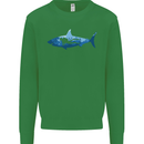 Great White Shark Scuba Diver Diving Kids Sweatshirt Jumper Irish Green