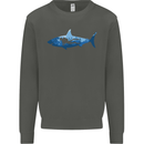 Great White Shark Scuba Diver Diving Kids Sweatshirt Jumper Storm Grey