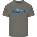 Great White Shark Scuba Diver Diving Kids T-Shirt Childrens Charcoal