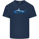 Great White Shark Scuba Diver Diving Kids T-Shirt Childrens Navy Blue