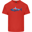 Great White Shark Scuba Diver Diving Kids T-Shirt Childrens Red
