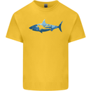Great White Shark Scuba Diver Diving Kids T-Shirt Childrens Yellow