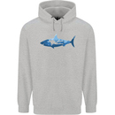 Great White Shark Scuba Diver Diving Mens 80% Cotton Hoodie Sports Grey