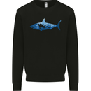 Great White Shark Scuba Diver Diving Mens Sweatshirt Jumper Black