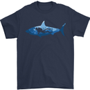Great White Shark Scuba Diver Diving Mens T-Shirt 100% Cotton Navy Blue