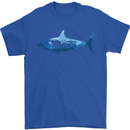 Great White Shark Scuba Diver Diving Mens T-Shirt 100% Cotton Royal Blue