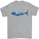 Great White Shark Scuba Diver Diving Mens T-Shirt 100% Cotton Sports Grey