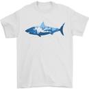 Great White Shark Scuba Diver Diving Mens T-Shirt 100% Cotton White