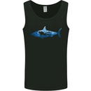 Great White Shark Scuba Diver Diving Mens Vest Tank Top Black