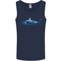 Great White Shark Scuba Diver Diving Mens Vest Tank Top Navy Blue