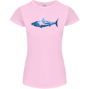 Great White Shark Scuba Diver Diving Womens Petite Cut T-Shirt Light Pink