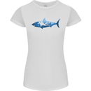 Great White Shark Scuba Diver Diving Womens Petite Cut T-Shirt White