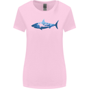 Great White Shark Scuba Diver Diving Womens Wider Cut T-Shirt Light Pink