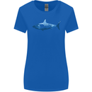 Great White Shark Scuba Diver Diving Womens Wider Cut T-Shirt Royal Blue