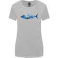 Great White Shark Scuba Diver Diving Womens Wider Cut T-Shirt Sports Grey