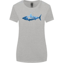 Great White Shark Scuba Diver Diving Womens Wider Cut T-Shirt Sports Grey