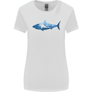 Great White Shark Scuba Diver Diving Womens Wider Cut T-Shirt White
