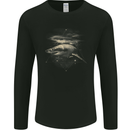 Great White Shark Scuba Diving Diver Mens Long Sleeve T-Shirt Black