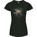 Great White Shark Scuba Diving Diver Womens Petite Cut T-Shirt Black