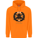 Greek Helmet Gym Training Top Spartan MMA Childrens Kids Hoodie Orange