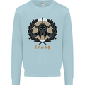 Greek Helmet Gym Training Top Spartan MMA Kids Sweatshirt Jumper Light Blue