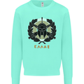 Greek Helmet Gym Training Top Spartan MMA Kids Sweatshirt Jumper Peppermint