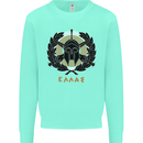 Greek Helmet Gym Training Top Spartan MMA Kids Sweatshirt Jumper Peppermint