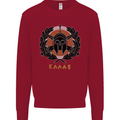 Greek Helmet Gym Training Top Spartan MMA Kids Sweatshirt Jumper Red