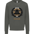 Greek Helmet Gym Training Top Spartan MMA Kids Sweatshirt Jumper Storm Grey
