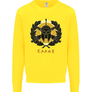 Greek Helmet Gym Training Top Spartan MMA Kids Sweatshirt Jumper Yellow