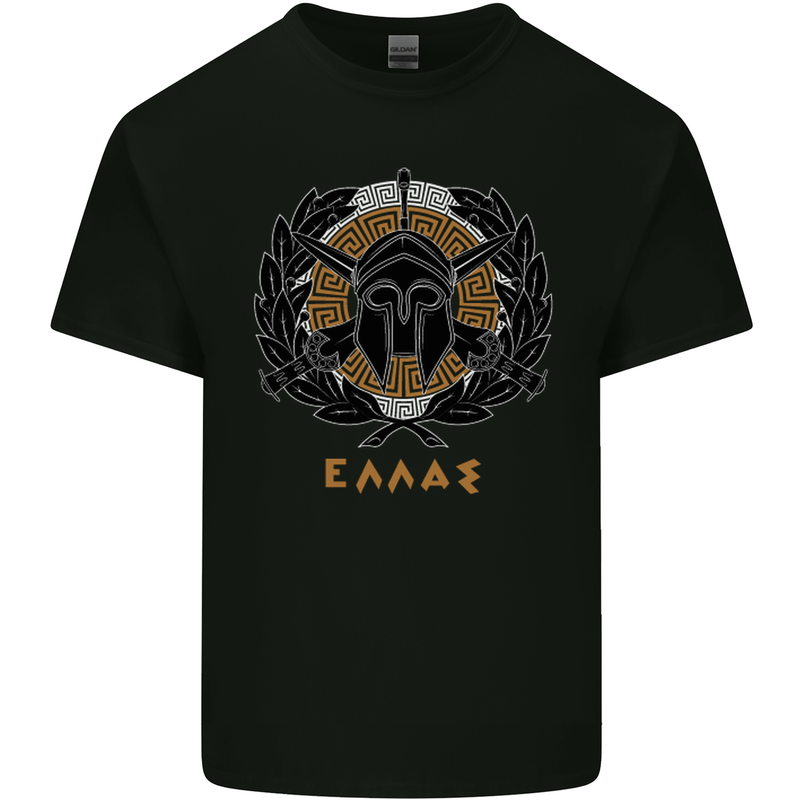 Greek Helmet Gym Training Top Spartan MMA Kids T-Shirt Childrens Black