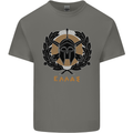Greek Helmet Gym Training Top Spartan MMA Kids T-Shirt Childrens Charcoal