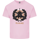Greek Helmet Gym Training Top Spartan MMA Kids T-Shirt Childrens Light Pink
