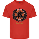 Greek Helmet Gym Training Top Spartan MMA Kids T-Shirt Childrens Red