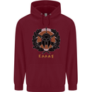 Greek Helmet Gym Training Top Spartan MMA Mens 80% Cotton Hoodie Maroon