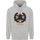Greek Helmet Gym Training Top Spartan MMA Mens 80% Cotton Hoodie Sports Grey