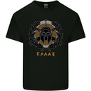 Greek Helmet Gym Training Top Spartan MMA Mens Cotton T-Shirt Tee Top Black