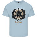 Greek Helmet Gym Training Top Spartan MMA Mens Cotton T-Shirt Tee Top Light Blue