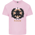 Greek Helmet Gym Training Top Spartan MMA Mens Cotton T-Shirt Tee Top Light Pink