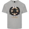 Greek Helmet Gym Training Top Spartan MMA Mens Cotton T-Shirt Tee Top Sports Grey