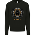 Greek Helmet Gym Training Top Spartan MMA Mens Sweatshirt Jumper Black