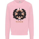Greek Helmet Gym Training Top Spartan MMA Mens Sweatshirt Jumper Light Pink