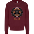 Greek Helmet Gym Training Top Spartan MMA Mens Sweatshirt Jumper Maroon