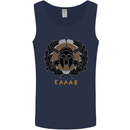 Greek Helmet Gym Training Top Spartan MMA Mens Vest Tank Top Navy Blue