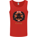 Greek Helmet Gym Training Top Spartan MMA Mens Vest Tank Top Red
