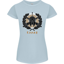 Greek Helmet Gym Training Top Spartan MMA Womens Petite Cut T-Shirt Light Blue