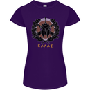 Greek Helmet Gym Training Top Spartan MMA Womens Petite Cut T-Shirt Purple