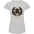 Greek Helmet Gym Training Top Spartan MMA Womens Petite Cut T-Shirt Sports Grey
