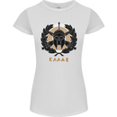 Greek Helmet Gym Training Top Spartan MMA Womens Petite Cut T-Shirt White