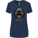 Greek Helmet Gym Training Top Spartan MMA Womens Wider Cut T-Shirt Navy Blue